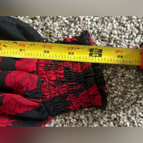 FORE Women’s Black Red Midi Dress. Size S. Floral Poppy Print. Lined. Gorgeous! - Picture 10 of 14